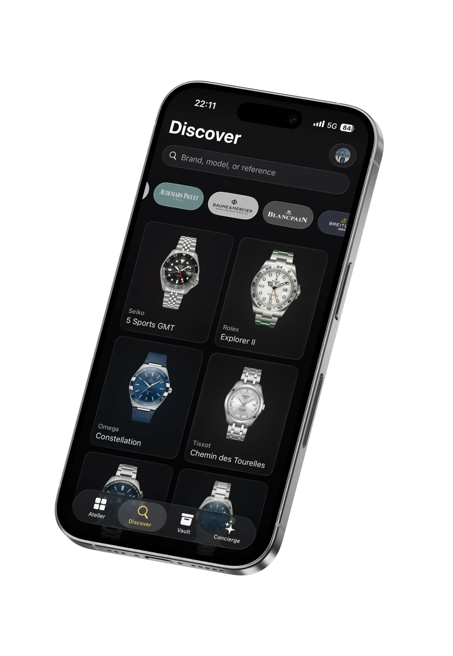 Calibre Discover screen with personalised watch recommendations