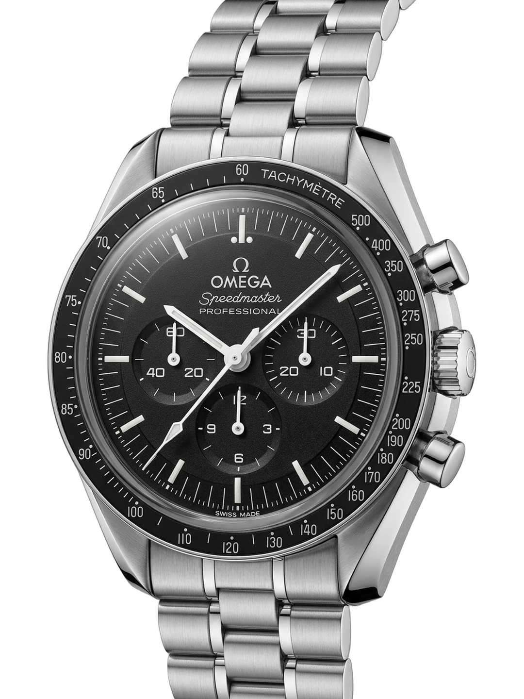 Omega Speedmaster — Three-quarter view